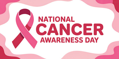 Empowering Solidarity National Cancer Awareness Day with Ribbon Symbolizing Hope and Unity in Raising Awareness and Support