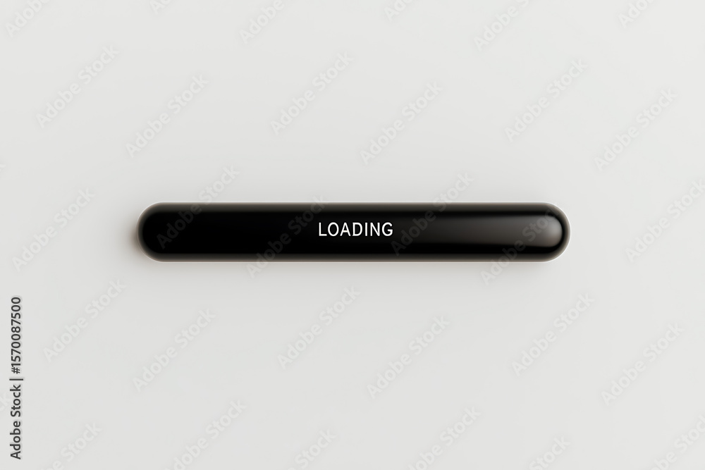 Fototapete Loading bar icon on a plain background. Waiting screen graphic. Progress indicator. Loading status. Website element. UI concept. Process. Data transfer.