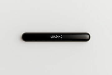 Loading bar icon on a plain background. Waiting screen graphic. Progress indicator. Loading status. Website element. UI concept. Process. Data transfer.