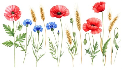 Watercolor floral arrangement