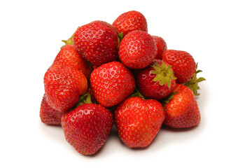 Fresh group of berries isolated on a white background.