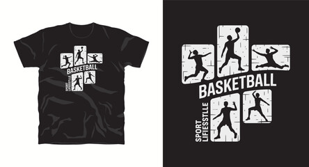 T-shirt Design with basketball slogan typography graphic design illustration vector, t-shirt print, sports, vintage