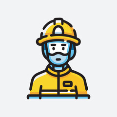 firefighter icon vector file