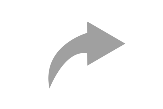 grey arrow isolated on white