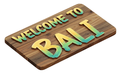 Welcome to Bali Wooden Sign