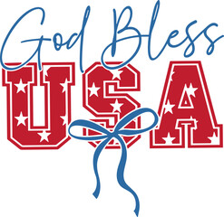 God Bless America SVG, God Bless America Coquette SVG , Retro America  SVG , Memorial Day SVG 