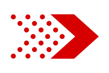 Red arrow icon on transparent background. flat style.arrow icon for your web site design, logo, app, UI design arrow indicated the direction symbol.