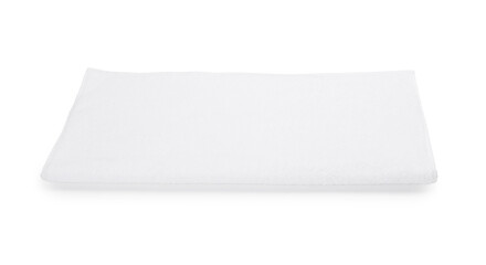One folded terry towel isolated on white