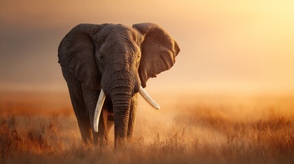 Fototapeta premium Golden Hour Elephant
