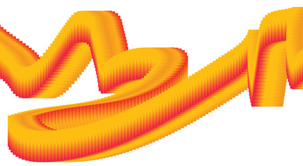 Blend Flowing 3D Yellow Gradient Design Background Abstract Art Vector Illustration