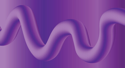 Blend Flowing 3D Purple Background Abstract Design Art Vector Illustration