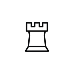 Castle Tower Outline Monoline Icon