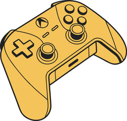 Video game controller icon isolated on a white background for gaming and entertainment use