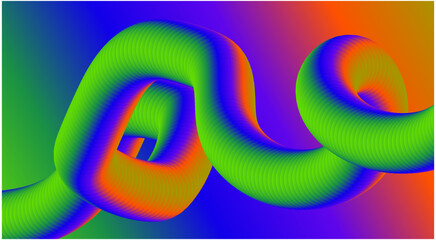 Blend Flowing 3D Gradient Background Abstract Design Art Vector Illustration