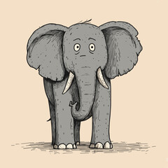 Cute cartoon elephant illustration