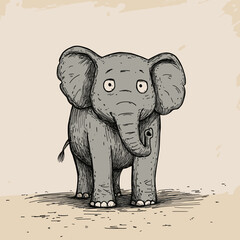Cute cartoon elephant illustration