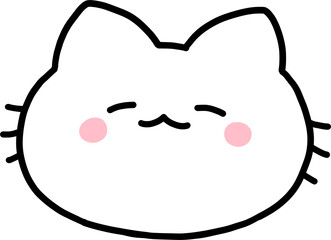 White cat face
