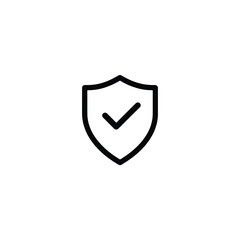 Shield Checkmark Monoline Icon © Vectiza