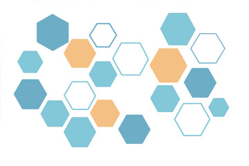 Vector illustration representing a medicine and science concept background made of abstract geometric hexagons