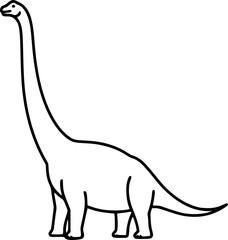 Long-Neck Brontosaurus Dinosaur Icon   © pawcket