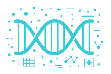 The concept of digital DNA is a virtual representation of technology and medicine