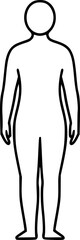 Human Male Body Outline Icon