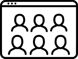 Group Meeting Audience Outline Icon