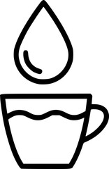 Water Drop Breath Relaxation Outline Icon