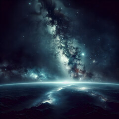 Fototapeta premium northern lights in space