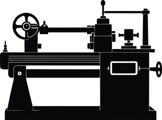 lathe on white background.eps