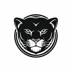 Stylized Panther Logo design vector isolated on white background.