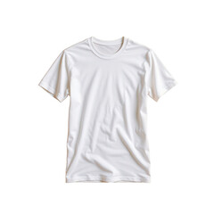 Classic Plain White Short Sleeve T-Shirt on a Transparent Background for Apparel Mockups and Fashion Projects