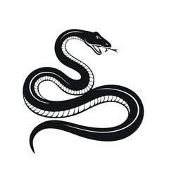 Black mamba Vector Images. Black and white Mamba Snake Images isolated on white background.
