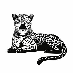 Leopard Lying image vector. Leopard laying down Stock Vector Images