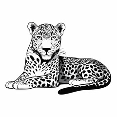 Leopard Lying image vector. Leopard laying down Stock Vector Images