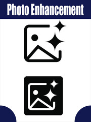 Photo Enhancement Edit Icon Sparkle Image Graphic Vector