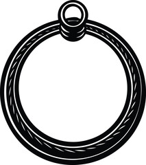 shower curtain ring on white background.eps