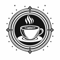 Coffee Cup Cafe Logo design template vector isolated on white background.