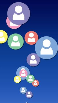 Floating follow icons 4k