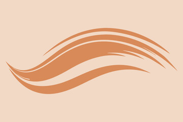 Fototapeta premium Dry Brush Wave Stroke on Beige Canvas