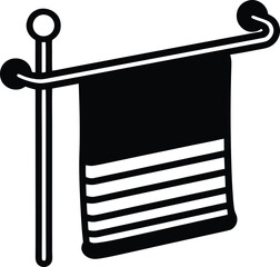 towel rack on white background.eps