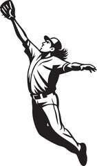 Baseball Pitcher Delivering Pitch Silhouette