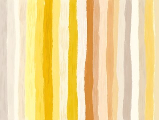 Naklejka premium Soft butter yellow and cream stripes on pastel ivory background.