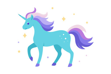 Magical Unicorn in Watercolor with Sparkles