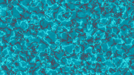 Abstract teal and red marble texture with luminous veins