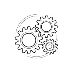 Harmonious gears turning seamlessly together representing innovation cooperation and progress in a