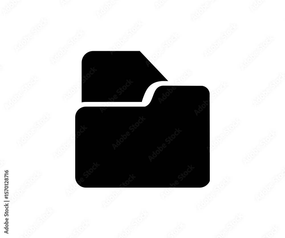 Poster file folder icon. file folder icon. document binder data archive. office folder icon with document i