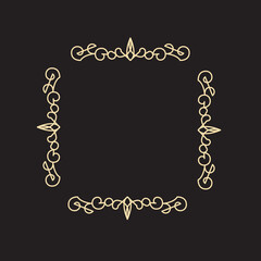 ornamental floral design a classic black and white floral design element featuring elegant, curved leaves and intricate detailing. perfect for use in decorative borders, logos