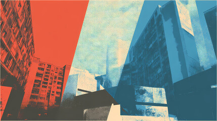fractured iconography. | sharp edge masking | mid-century advertising | brutalist graphics | Silkscreen printing ;. silkscreen print