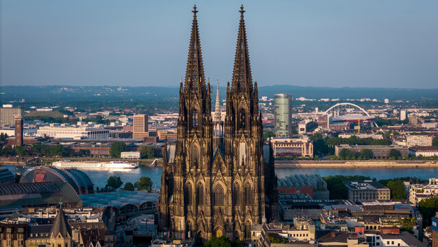 Aerial View of Cologne Cathedral (K&ouml;lner Dom), Germany